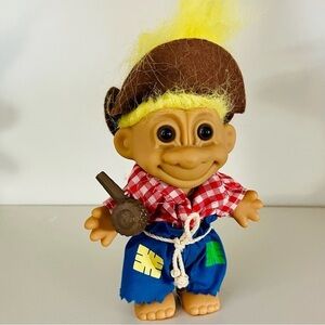 Vintage Russ Berrie Hillbilly Troll Doll 90s Collectible
